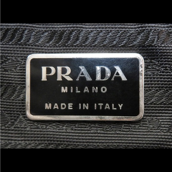 Authentic PRADA Gray Nylon and Leather Backpack Bag Purse - Picture 14 of 16